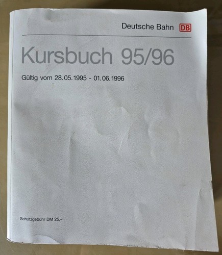 Kursbuch deutsche bahn - kursbuch, 95/96
