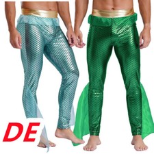 DE Herren König Der Meere Pant Kostüm Unterwasserwelt Halloween Faschingskostüme