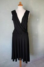 KOOKAI  Kleid schwarz wadenlang toller Schnitt Größe 36 S 