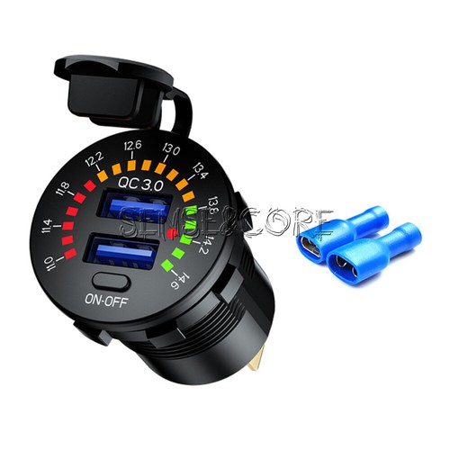 Dc12v 24v dual usb - qc,