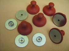 6 Stück Kleiderknauf Garderobenhaken Wandhaken Höhe 40mm/BasisØ 50mm - gebraucht