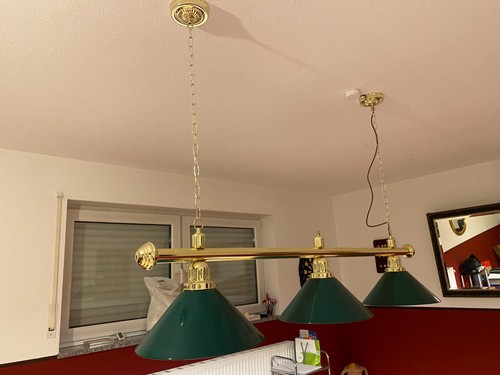 Billardlampe gold grün 3 - billardlampe,