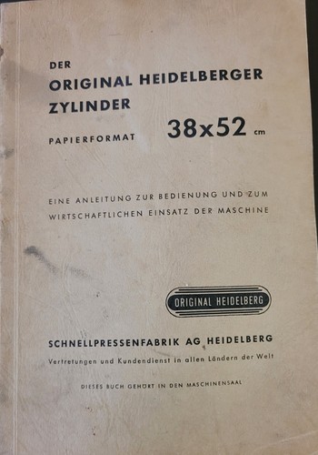 Original heidelberger zylinder - heidelberger,