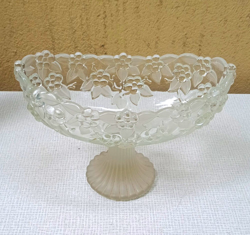 Ovale glas schale mit fuß - ovale,