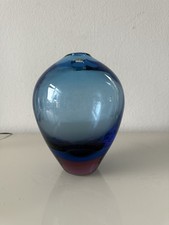 Vase mit blauen und violetten Unterfang, WMF, Entw. Erich Jachmann um 1950
