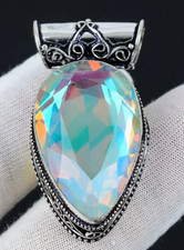 MYSTIC REGENBOGEN TOPAS EDELSTEIN Anhänger 925ER STERLINGSILBER HANDGEFERTIGT 1