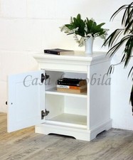 Massivholz Nachtkommode weiß