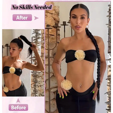 Haarteil: Dick Wrap Braid Pferdeschwanz Wie Echt Zopf 76cm Haarverlängerung Lang