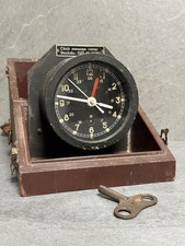 Große Militärische Beobachtungsuhr 2. WK Vintage Design Clock um 1940 #625