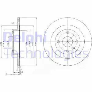 Bremsscheibe voll bg3556 - 2x,