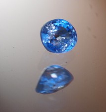 1 Saphir Ceylon unbehandelt facettiert 1,41 ct oval 5,6 x 6,5 mm Safir