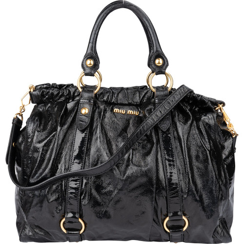 Miu black patent leather - miu,