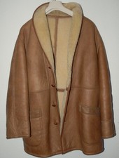 Weich LUXUS Lammfell Lammfelljacke Shearling Leder Pelz Schaffell Jacke 54/L-XL