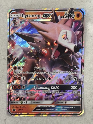 Jumbo lycanroc sm14 holo - lycanroc, gx