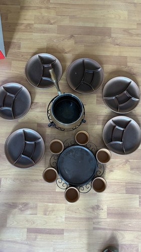 Nostalgisches fondue set - nostalgisches,