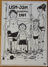 AK USM-JSM Sundsvall 1984 Med posten mot nya mal