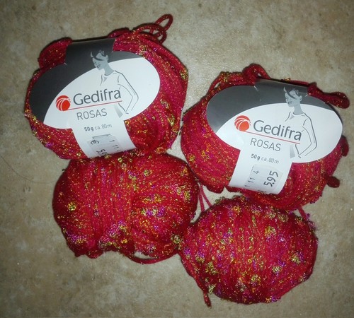 Gedifra rosas garn rot - 50,