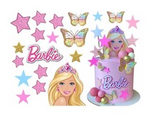 Barbie Puppe Essbar Tortenaufleger Torte Geburstag Zuckermasse +NAME