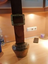 Orig.l Kuhglocke / groß  inkl. orig. a/ dem Allgäu / m  Leder Riehmen