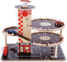 Hape Parkhaus Spielset Aus Holz Von Hape | Autogarage Auf DREI Ebenen Mit Autos 