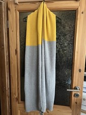 Belmondo Schal Wollschal mit Kaschmir grau sonnengelb *NEU* OVP 89,95 €