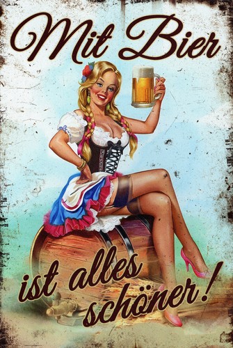 Retro blechschild bier beer - retro,