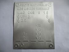 Typenschild Renault R5 MAC 04S B 16 Alpine turbo s93 Schild youngtimer oldtimer