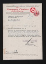 BOCKAU, Brief 1968, Getränkekombinat Karl-Marx-Stadt Erzgebirgische Likör-Fabrik
