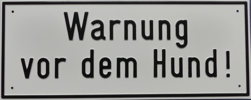 Warnung vor dem hund - warnung,