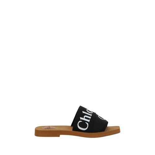 Chloe black cotton flat - chloe,