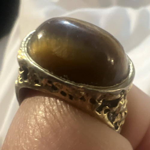 Vintage 18kt hge tigerauge - vintage,