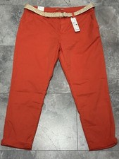 Neu Esprit Damen Chino Hose Mit Gürtel Gr 40/30 Farbe Orange