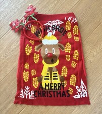 Neuer Hunde Weihnachtspullover Gr.L + Haarreif