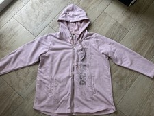 TREDY Jacke Sweatjacke Longjacke Kapuze rosa Taschen Nieten Glitzer Gr 3 46 NEU