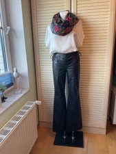 Tolle Marlene-Hose in Lederoptik von CAMBIO schwarz Gr. 34 Neu