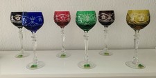 6 Vintage BLEIKRISTALL RÖMER Gläser Kristall Gläser BUNT Lausitzer Glas GDR