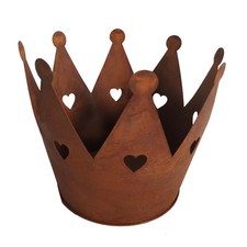 UNUS® Gartendeko Rost Krone Ø15 cm Edelrost Metall Garten Deko Metallkrone