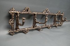 Gusseisen Garderobe  mit Klapphaken 62cm bronze farben Hakenleiste Wandgarderobe