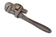 US Rohrzange Rollgabelschlüssel 10 Zoll Drop Forged Steel antik Werkzeug