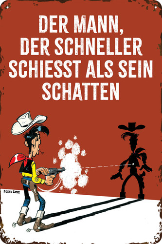 Lucky luke blechschild comic - luke,
