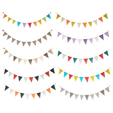 3,5m Jute Leinen Wimpelkette