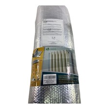 VOUNOT Isolierfolie Dämmfolie 10m x 122cm x 3mm, Doppelte Alu-Luftpolsterfolie