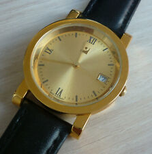 Armbanduhr - Edelstahl/vergoldet Ronda Quarzwerk  - Made in Germany - ungetragen