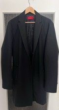 Hugo Boss Wollmantel Mantel  Jacke Schwarz Größe L Slim Fit NEU