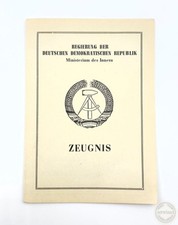 DDR MdI Volkspolizei Zeugnis