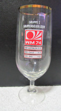 WM 74 Bierglas Biertulpe mit Goldrand Gruppensieger DDR selten für Sammler