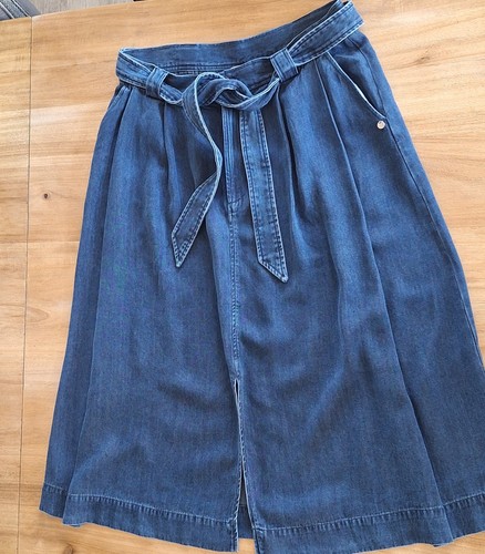 Jeansrock linie midi - midi, mos