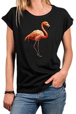 Damen T-Shirt mit Flamingos