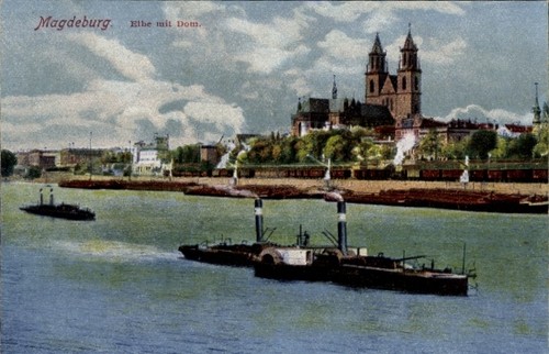 Magdeburg der elbe - an,