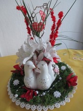 deko gesteck mit Porzellan